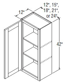 Aristokraft Cabinetry All Plywood Series Brellin Sarsaparilla PureStyle 5 Piece Wall Cabinet with Glass WWG1542