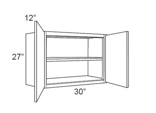 Aristokraft Cabinetry Select Series Brellin Sarsaparilla PureStyle 5 Piece Wall Open Cabinet W3027B