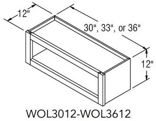 Aristokraft Cabinetry Select Series Brellin Sarsaparilla PureStyle 5 Piece Wall Open Cabinet WOL3312