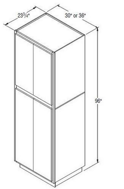 Aristokraft Cabinetry Select Series Brellin Sarsaparilla PureStyle 5 Piece Utility Cabinet U3696B