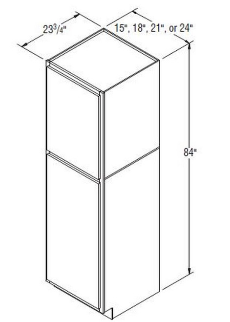 Aristokraft Cabinetry Select Series Brellin Sarsaparilla PureStyle 5 Piece Utility Cabinet U15R Hinged Right