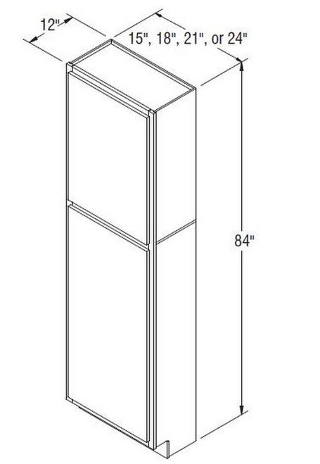 Aristokraft Cabinetry Select Series Brellin Sarsaparilla PureStyle 5 Piece Utility Cabinet U2412R Hinged Right