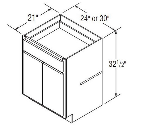 Aristokraft Cabinetry Select Series Brellin Sarsaparilla PureStyle 5 Piece Vanity Base VB2432.5