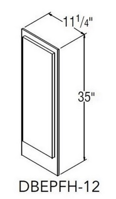 Aristokraft Cabinetry Select Series Brellin Sarsaparilla PureStyle 5 Piece Decorative End Panel DBEPFH-12L Left Side