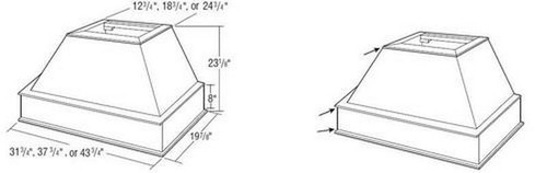 Aristokraft Cabinetry Select Series Brellin Sarsaparilla PureStyle 5 Piece Wood Hood Square WHS30