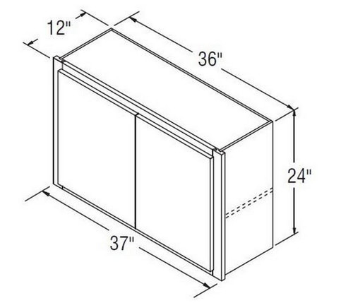 Aristokraft Cabinetry Select Series Brellin Sarsaparilla PureStyle 5 Piece Wall Cabinet WT3724B