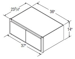 Aristokraft Cabinetry Select Series Brellin Sarsaparilla PureStyle 5 Piece Refrigerator Wall Cabinet RWT3714B