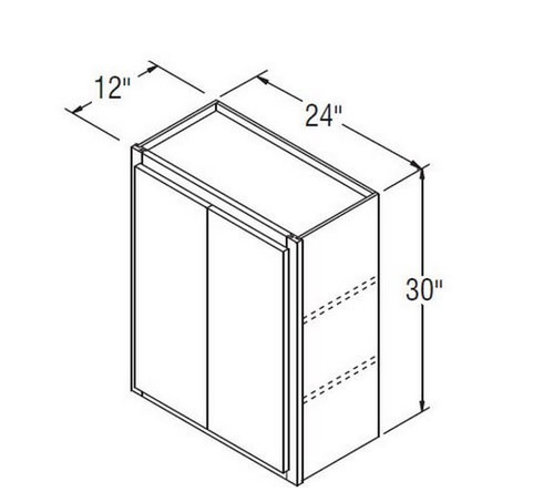 Aristokraft Cabinetry All Plywood Series Brellin Sarsaparilla PureStyle Wall Cabinet W2430DD