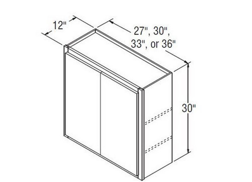 Aristokraft Cabinetry All Plywood Series Brellin Sarsaparilla PureStyle Wall Cabinet W2730B