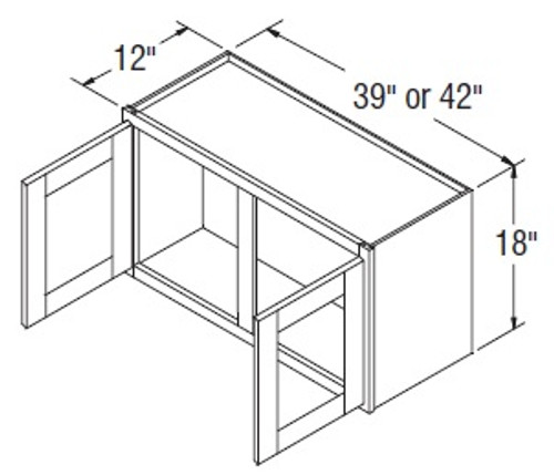 Aristokraft Cabinetry All Plywood Series Brellin Sarsaparilla PureStyle Wall Cabinet With Doors Prepped for Glass WPG4218