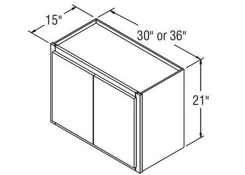 Aristokraft Cabinetry All Plywood Series Brellin Sarsaparilla PureStyle Wall Cabinet W362115B
