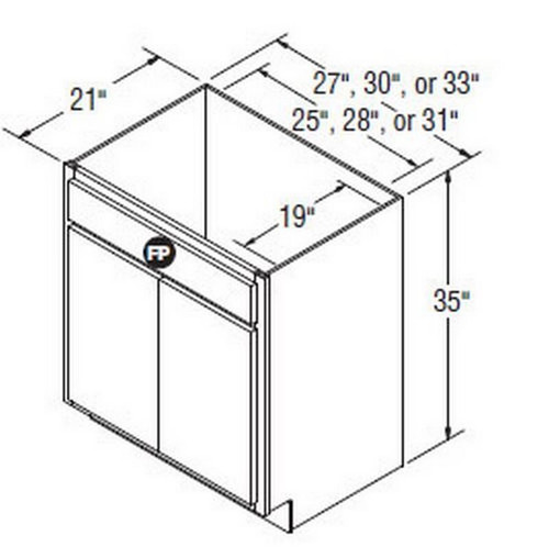 Aristokraft Cabinetry All Plywood Series Brellin Sarsaparilla PureStyle Vanity Sink Base VSB3335B