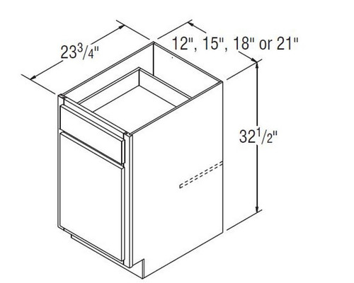 Aristokraft Cabinetry All Plywood Series Brellin Sarsaparilla PureStyle Universal Base Cabinet B1832.5