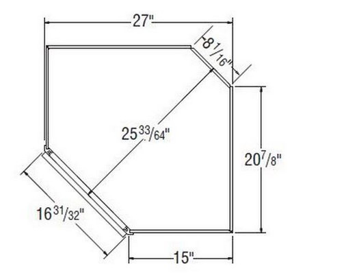 Aristokraft Cabinetry All Plywood Series Brellin Sarsaparilla PureStyle Diagonal Corner Roto Cabinet DCOL2718