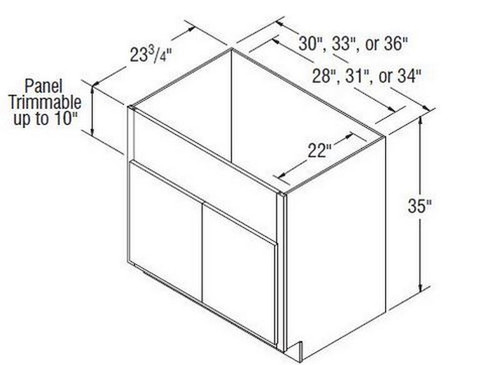 Aristokraft Cabinetry All Plywood Series Brellin Sarsaparilla PureStyle Country Sink Base CNTYSB30B