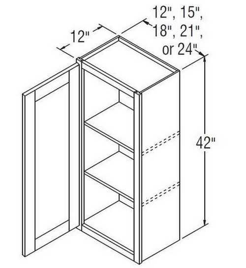 Aristokraft Cabinetry All Plywood Series Brellin Sarsaparilla PureStyle Wall Cabinet with Glass WWG2142