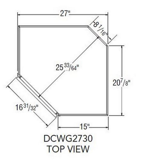 Aristokraft Cabinetry All Plywood Series Brellin Sarsaparilla PureStyle Diagonal Wall Cabinet with Glass DCWG2730