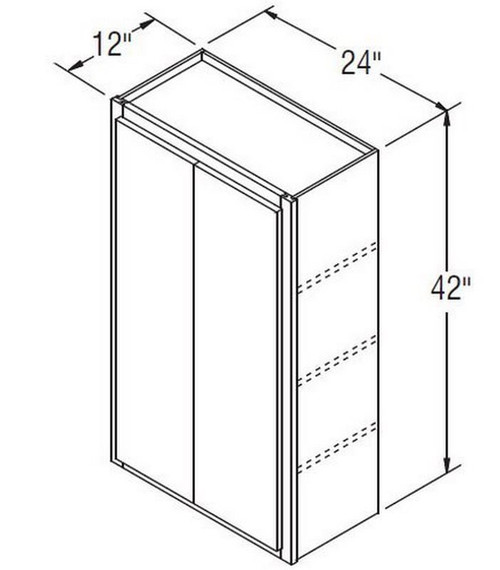 Aristokraft Cabinetry Select Series Brellin Sarsaparilla PureStyle Wall Cabinet W2442DD