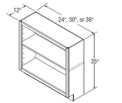 Aristokraft Cabinetry Select Series Brellin Sarsaparilla PureStyle Open Base Cabinet BOL3612