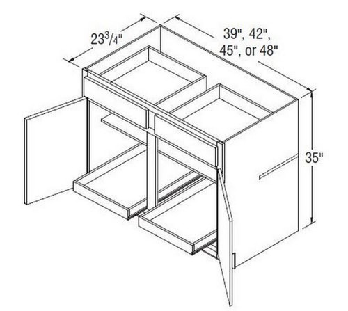 Aristokraft Cabinetry Select Series Brellin Sarsaparilla PureStyle Base Cabinets With Roll Tray B42RT