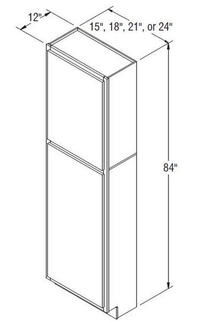 Aristokraft Cabinetry Select Series Brellin Sarsaparilla PureStyle Utility Cabinet U2412R Hinged Right