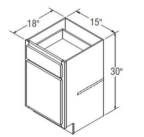 Aristokraft Cabinetry Select Series Brellin Sarsaparilla PureStyle Vanity Base VB1518