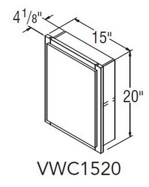 Aristokraft Cabinetry Select Series Brellin Sarsaparilla PureStyle Vanity Wall Cabinet VWC1520L Hinged Left