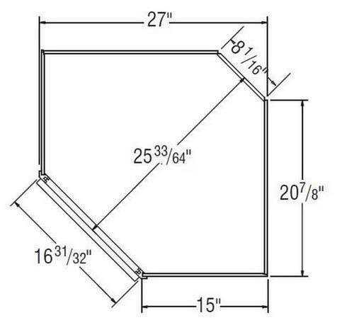 Aristokraft Cabinetry Select Series Brellin Sarsaparilla PureStyle Diagonal Corner Cabinet DC2714