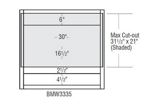 Aristokraft Cabinetry Select Series Brellin Sarsaparilla PureStyle Microwave Base Cabinet BMW3335