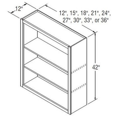 Aristokraft Cabinetry All Plywood Series Decatur Purestyle Wall Open Cabinet WOL3042