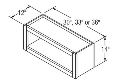 Aristokraft Cabinetry All Plywood Series Decatur Purestyle Wall Open Cabinet WOL3614