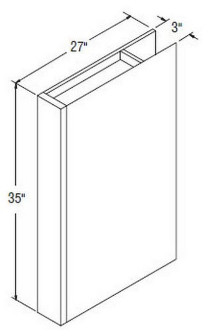 Aristokraft Cabinetry All Plywood Series Decatur Purestyle Base Box Column Filler B33527BCF