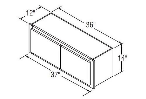 Aristokraft Cabinetry All Plywood Series Decatur Purestyle Wall Cabinet with Trimmable Frame on Each Side WT3714B
