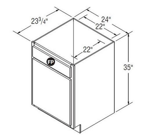 Aristokraft Cabinetry Select Series Decatur Purestyle Sink Base SB24