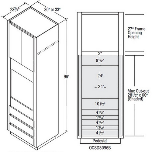 Aristokraft Cabinetry Select Series Decatur Purestyle Oven Cabinet OCSD3396B