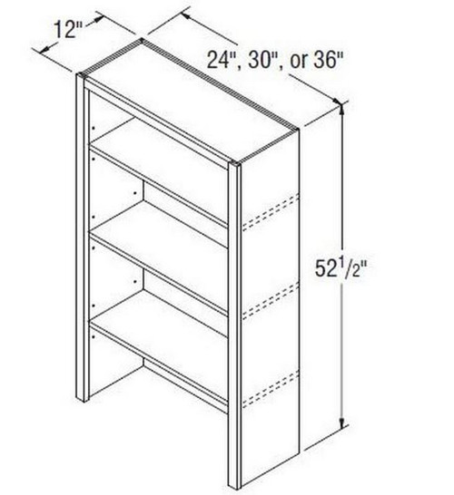 Aristokraft Cabinetry Select Series Decatur Purestyle Bookcase BK3652.5