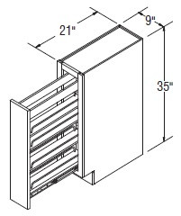 Aristokraft Cabinetry Select Series Decatur Purestyle Vanity Base Pullout VBP0935