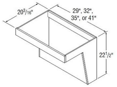 Aristokraft Cabinetry Select Series Decatur Purestyle Vanity Wall Sink VWS3523