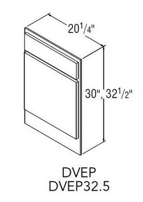 Aristokraft Cabinetry Select Series Decatur Purestyle Decorative End Panel DVEPL Left Side