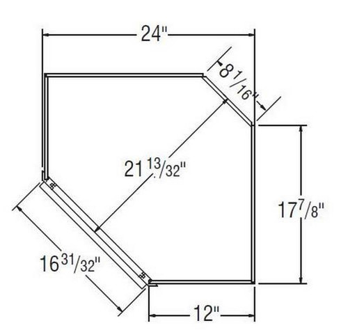 Aristokraft Cabinetry Select Series Decatur Purestyle Diagonal Corner Cabinet DC2418