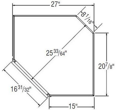 Aristokraft Cabinetry Select Series Decatur Purestyle Diagonal Corner Cabinet DC2718