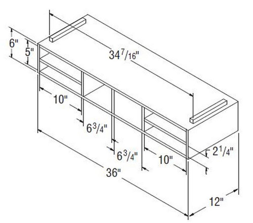 Aristokraft Cabinetry Select Series Decatur Purestyle Organizer Shelf ORG36