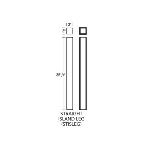 Aristokraft Cabinetry Select Series Decatur Purestyle Straight Island Leg STISLEG