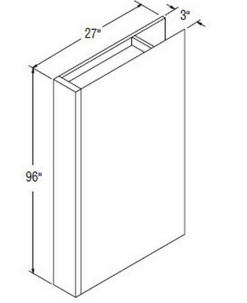 Aristokraft Cabinetry Select Series Decatur Purestyle Tall Box Column Filler T39627BCF