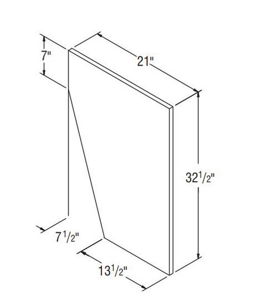 Aristokraft Cabinetry Select Series Decatur Purestyle Vanity Tapered End Panel VTEP32.5