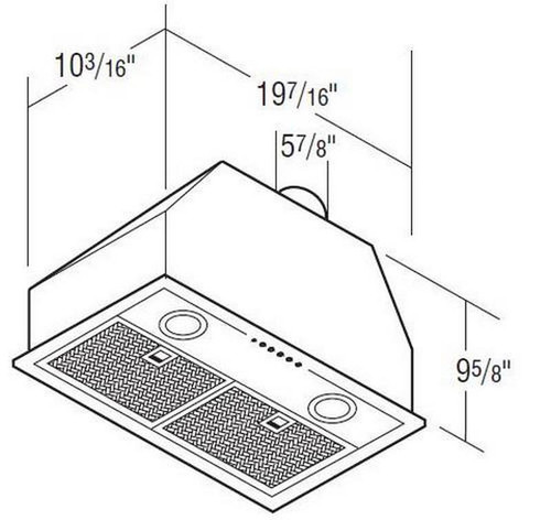 Aristokraft Cabinetry Select Series Decatur Purestyle Wood Hood blower TWHBLOWER500