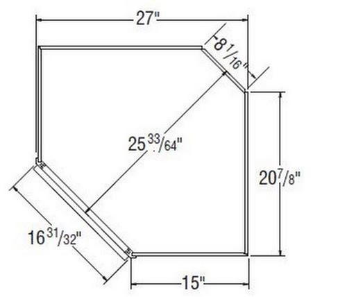 Aristokraft Cabinetry Select Series Decatur Purestyle Diagonal Corner Wall Cabinet With Mullions Door DCMD2742