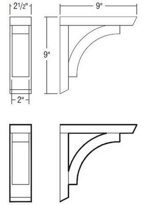 Aristokraft Cabinetry Select Series Decatur Purestyle Scullery Corbel CRBLSCULLERY