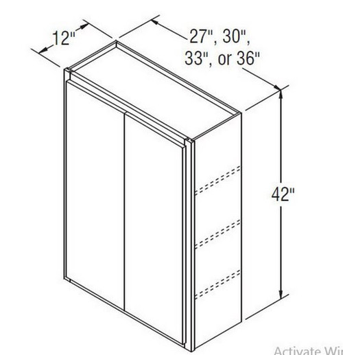 Aristokraft Cabinetry Select Series Glyn Birch Paint Wall Cabinet W3342B