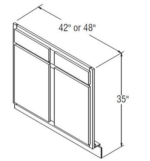 Aristokraft Cabinetry Select Series Glyn Birch Paint Sink Front SF48